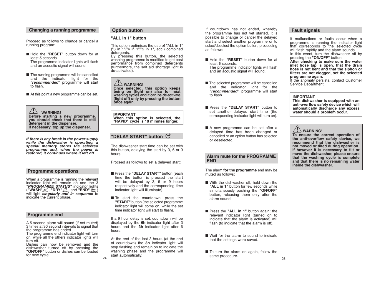 Candy CDF8 615 - S User Manual | Page 13 / 73