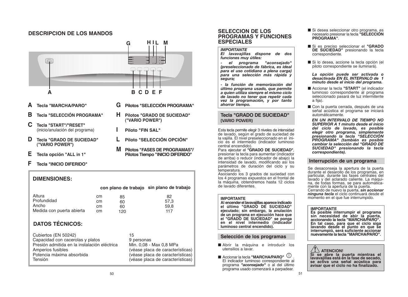 Candy CDF8 615 - S User Manual | Page 26 / 73