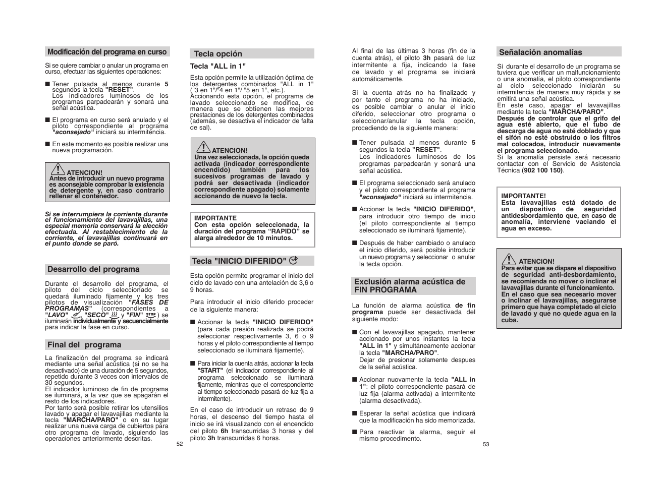 Candy CDF8 615 - S User Manual | Page 27 / 73