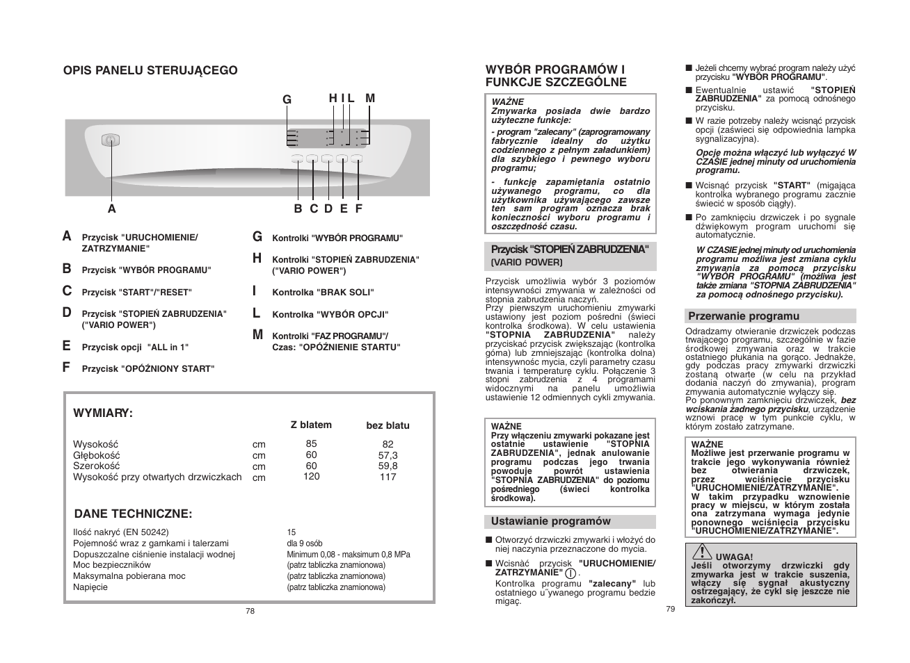 Candy CDF8 615 - S User Manual | Page 40 / 73