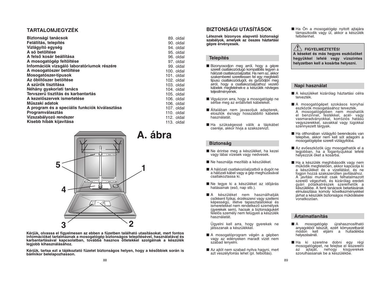 A. ábra | Candy CDF8 615 - S User Manual | Page 45 / 73