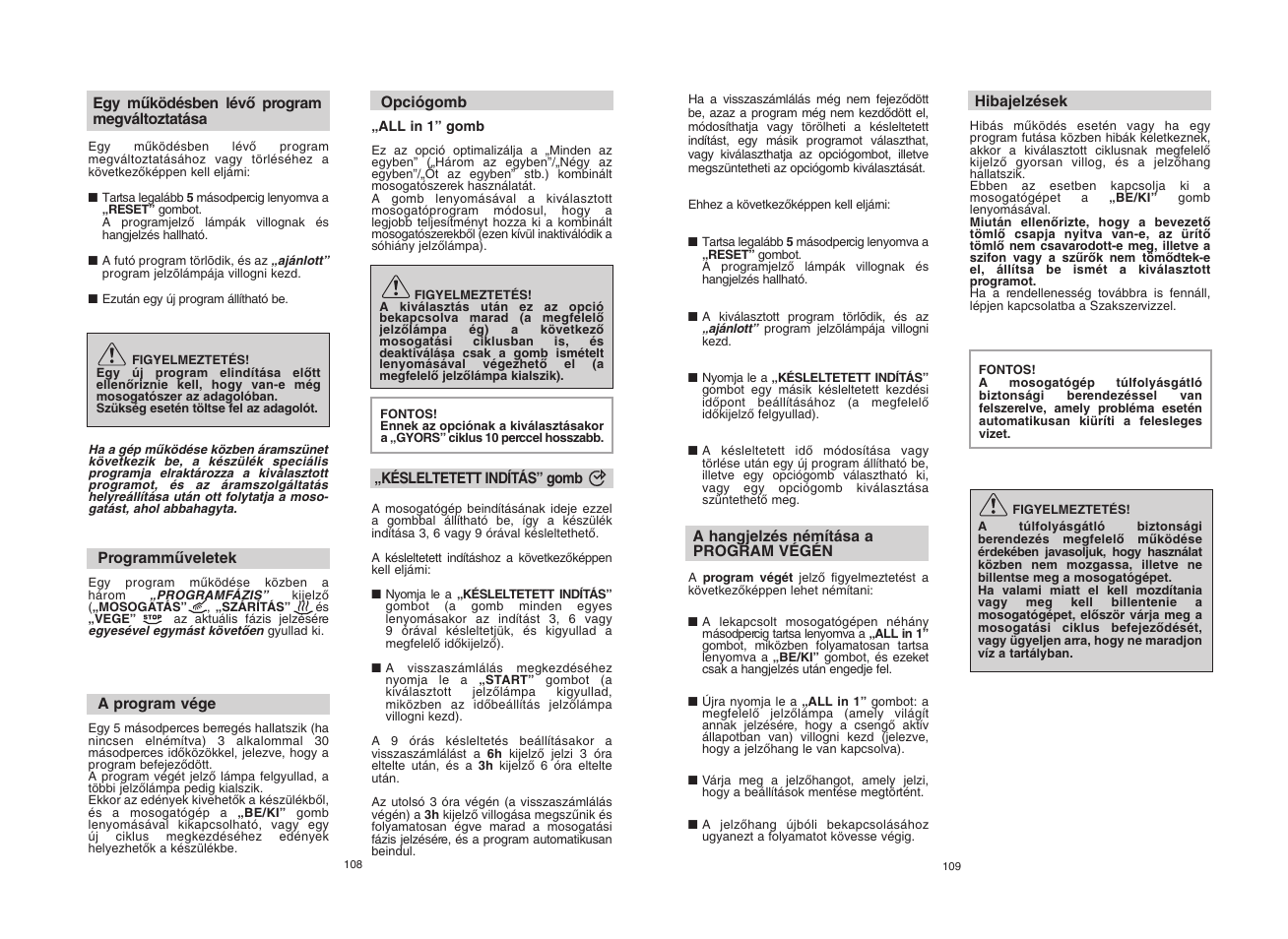 Candy CDF8 615 - S User Manual | Page 55 / 73