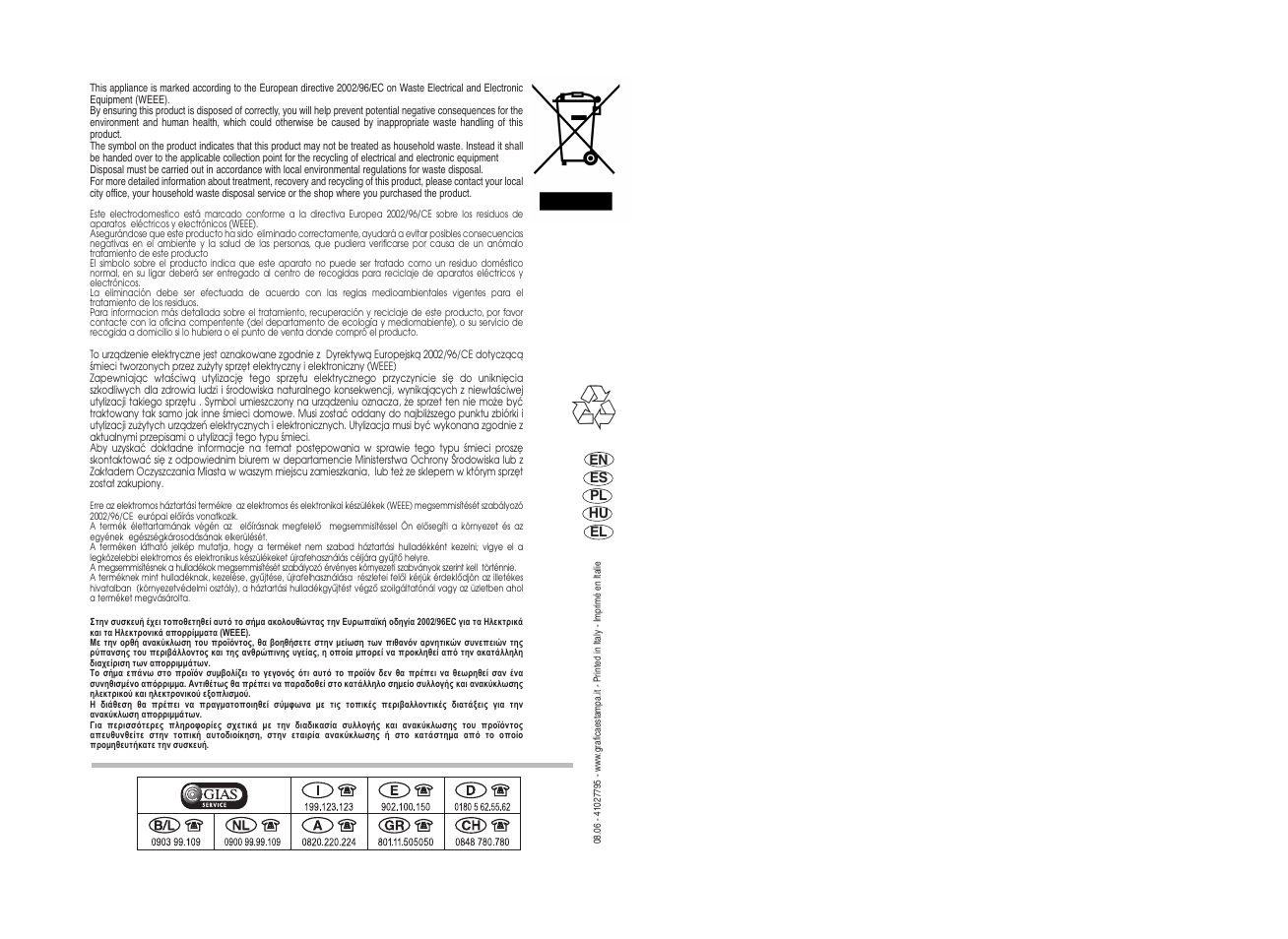 Candy CDF8 615 - S User Manual | Page 73 / 73