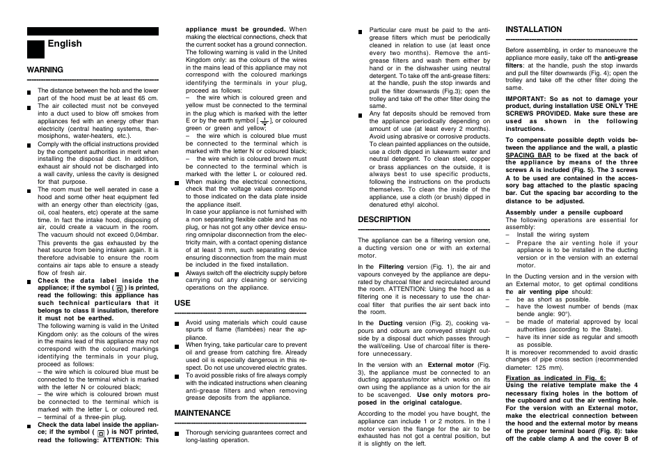 English | Candy CBT 92 X User Manual | Page 2 / 10