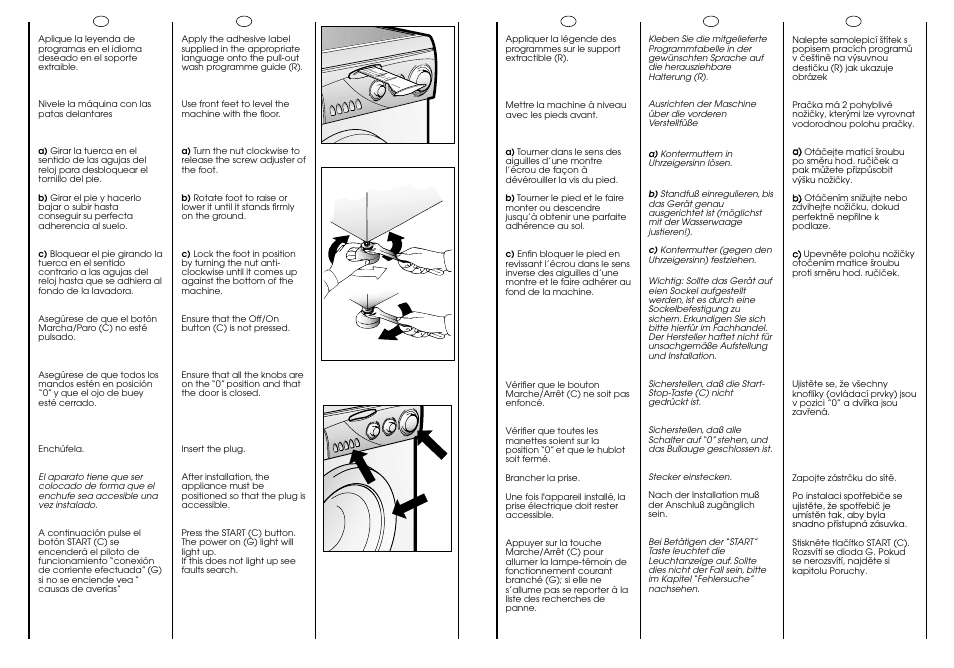 Ab c | Candy CG 454 T User Manual | Page 11 / 33