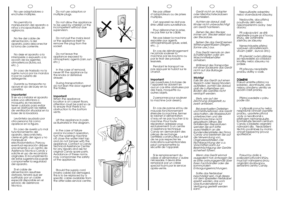 Candy CG 454 T User Manual | Page 7 / 33