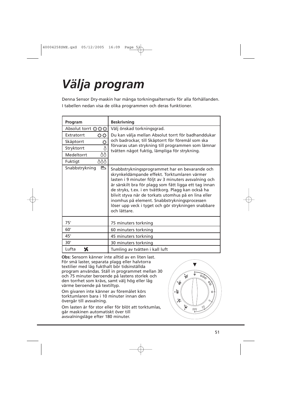 Välja program | Candy AB CDC 668 - SY User Manual | Page 51 / 92