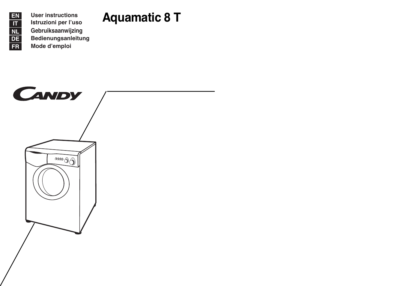Candy AQUAMATIC 8T User Manual | 33 pages