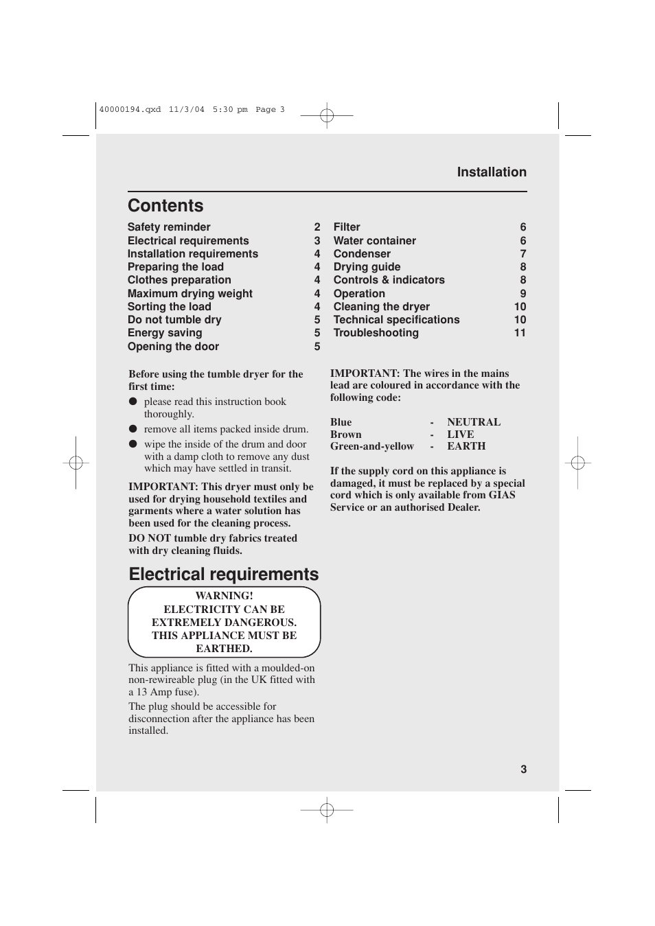 Candy AB CDC 266 UK User Manual | Page 3 / 12