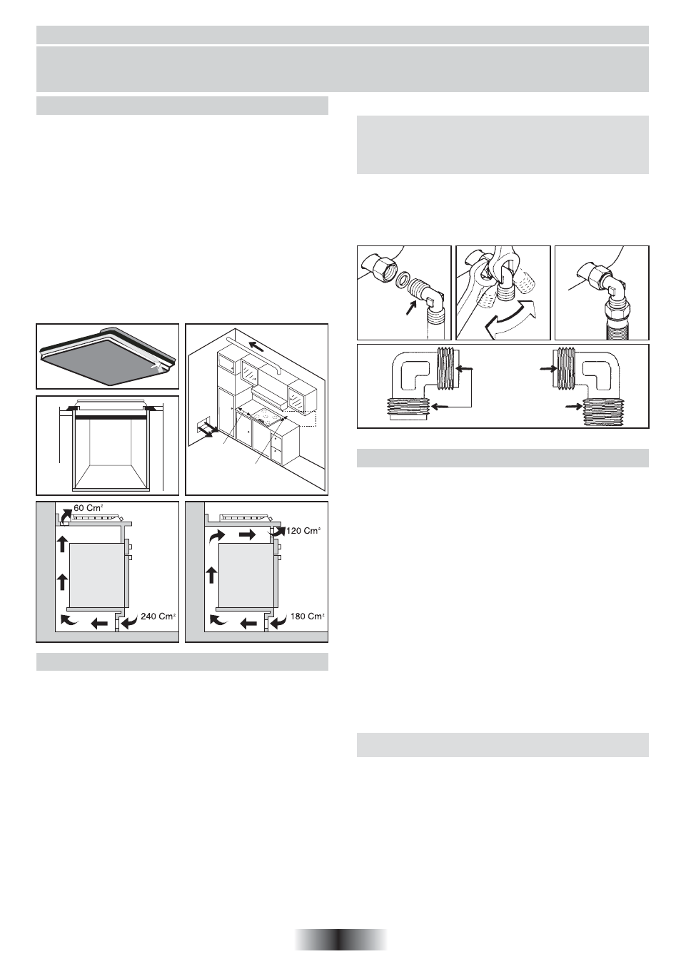 Installation, Gas connection building-in, Electrical connection | Candy PLAS 640 XX User Manual | Page 9 / 26