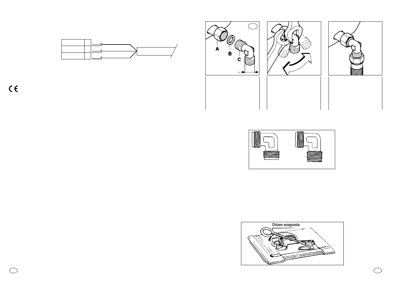 Adattamento ai diversi tipi di gas, Allacciamento alla rete gas | Candy PM 741 SVXGH User Manual | Page 4 / 33