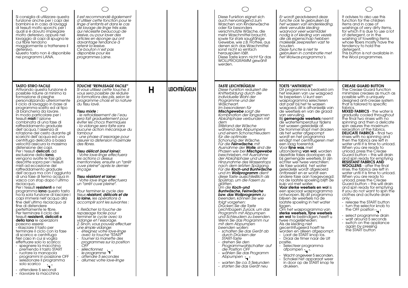 Leichtbügeln | Candy ACTIVA SMART 130 DE User Manual | Page 15 / 37