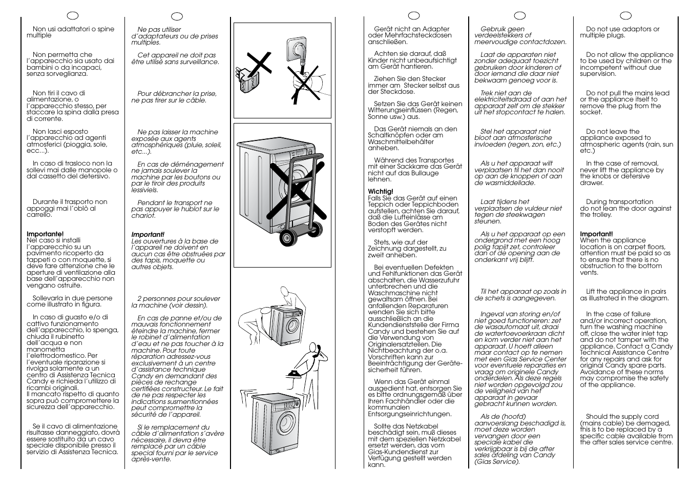 Candy ACTIVA SMART 130 DE User Manual | Page 7 / 37