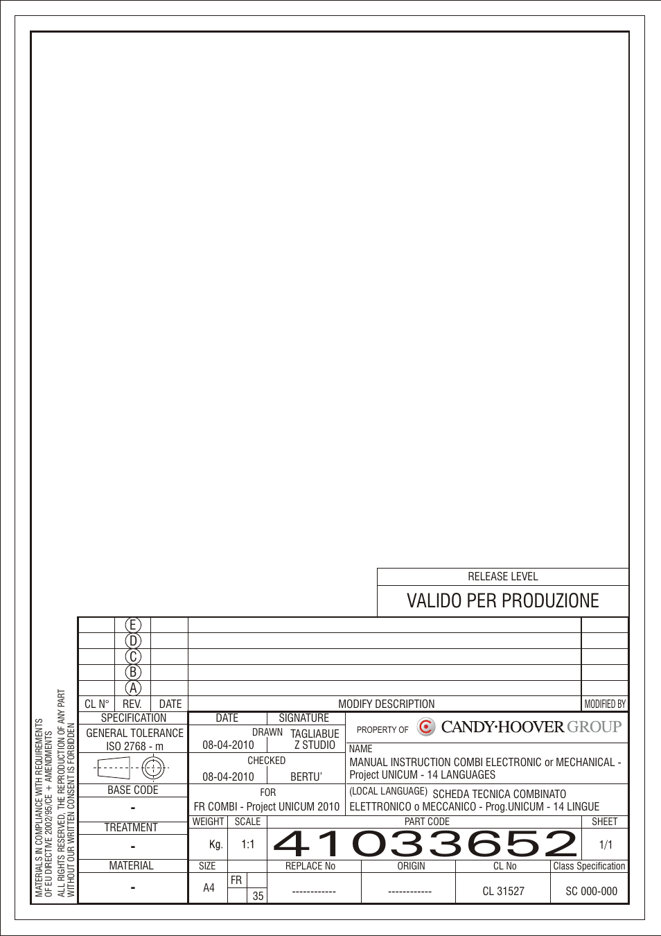 Candy CRCS 6184 X User Manual | 45 pages