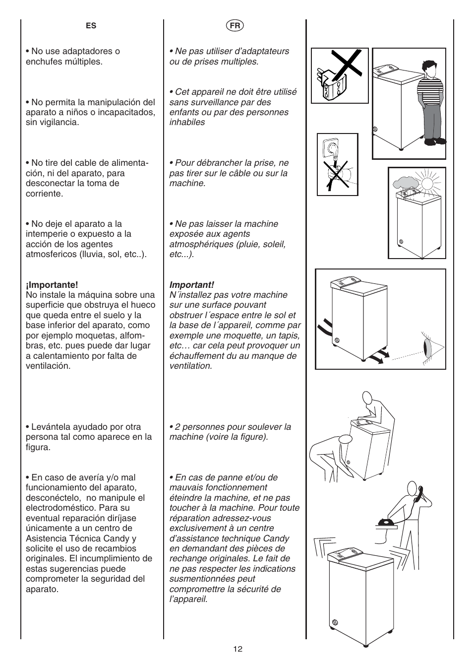 Candy AB CST 10 M User Manual | Page 12 / 48