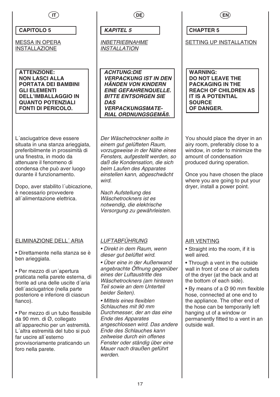 Candy AB CST 10 M User Manual | Page 17 / 48
