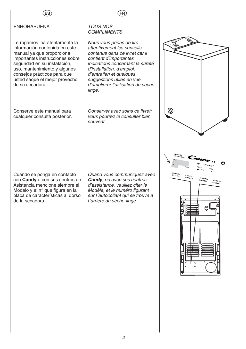 Candy AB CST 10 M User Manual | Page 2 / 48
