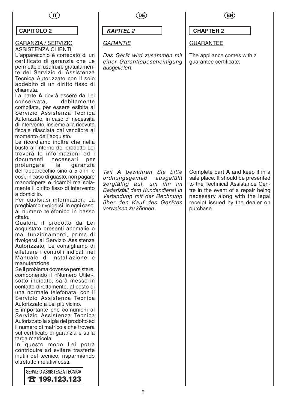Candy AB CST 10 M User Manual | Page 9 / 48