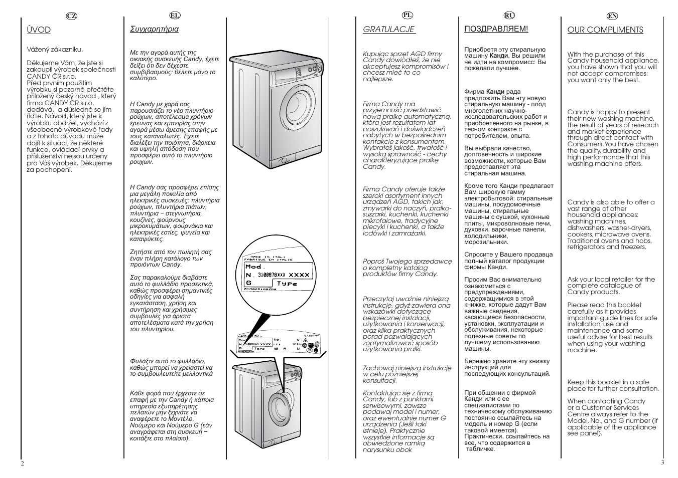 Candy CBE 825 T User Manual | Page 2 / 33