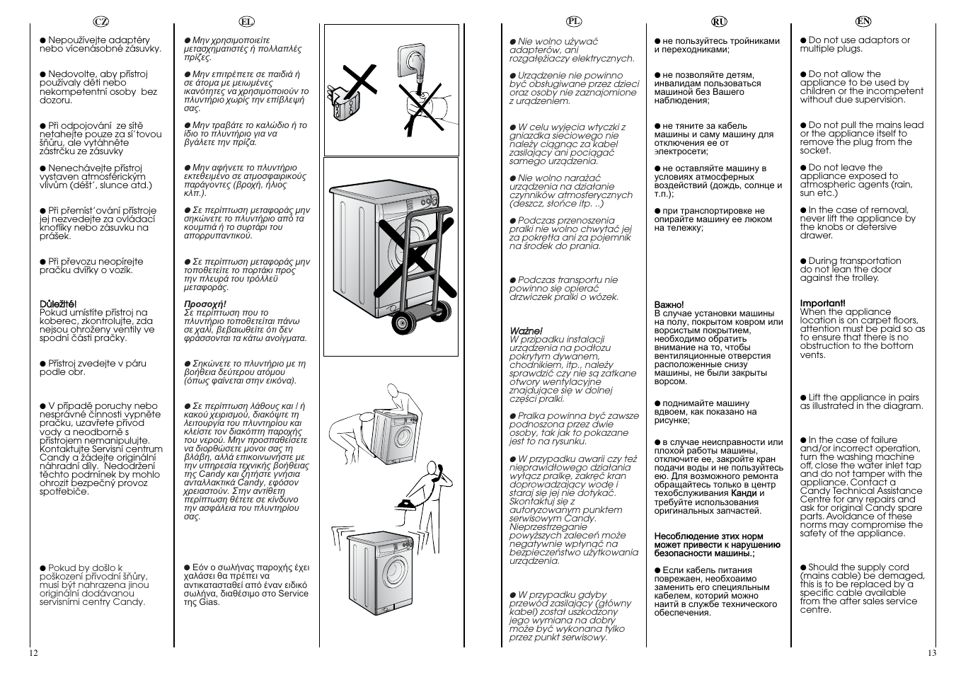Candy CBE 825 T User Manual | Page 7 / 33