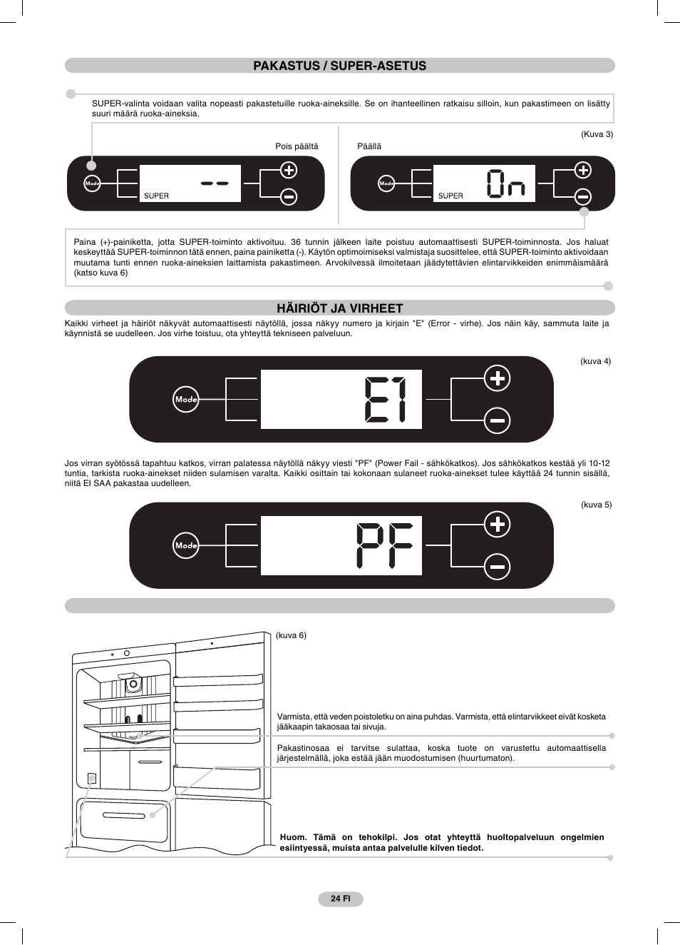 Candy CSCN 7615 E User Manual | Page 24 / 32