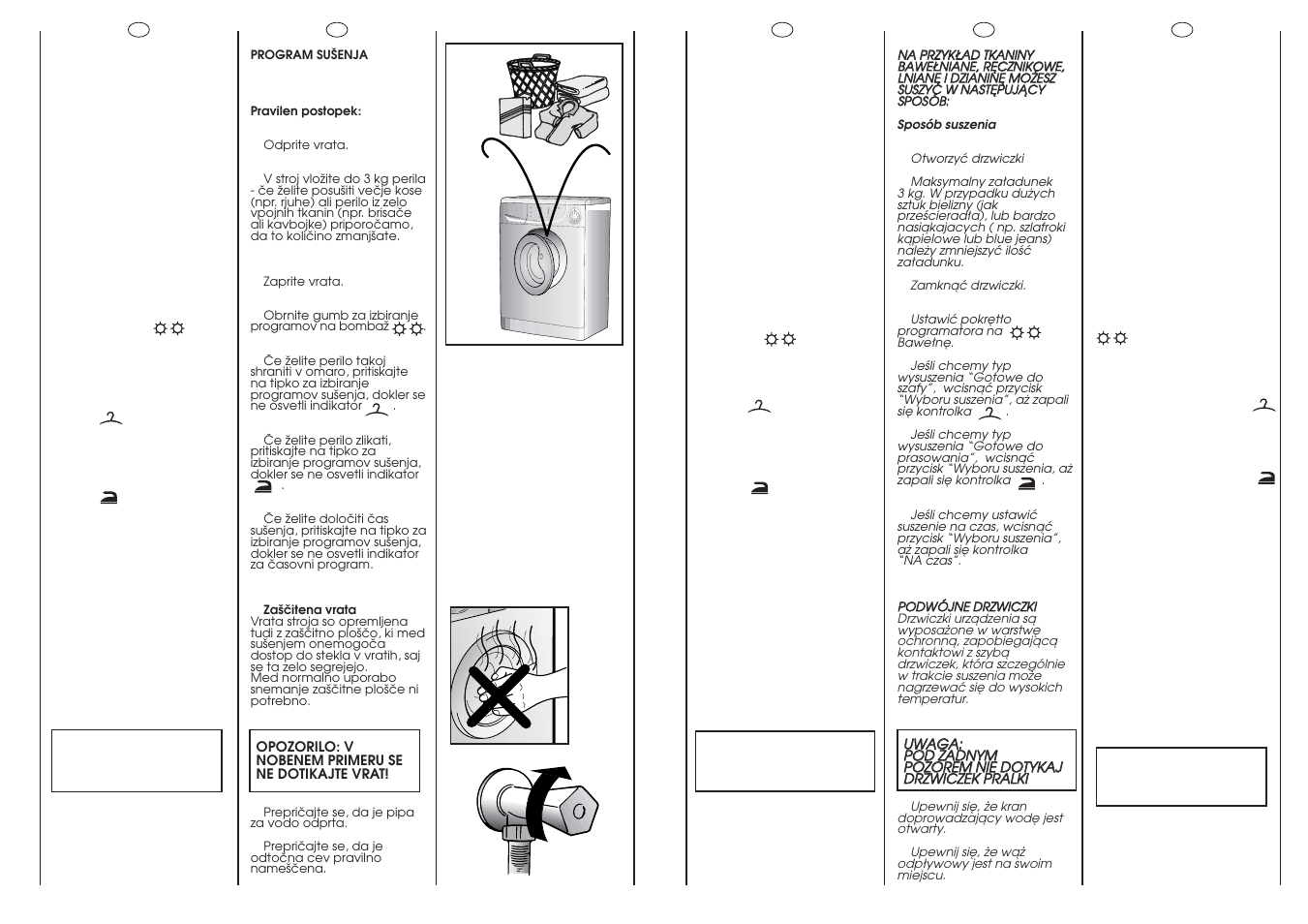 Max 3 kg | Candy WD ALISE'CMD 106-16S User Manual | Page 37 / 49