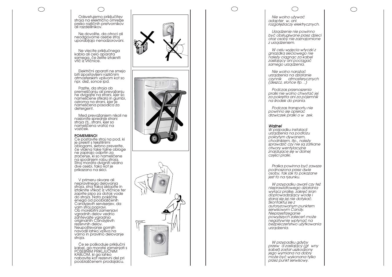 Candy WD ALISE'CMD 106-16S User Manual | Page 7 / 49