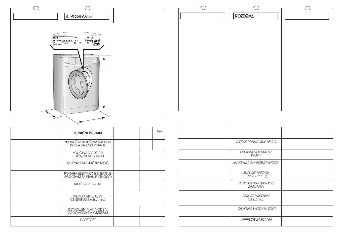 Candy WD ALISE'CMD 106-16S User Manual | Page 8 / 49