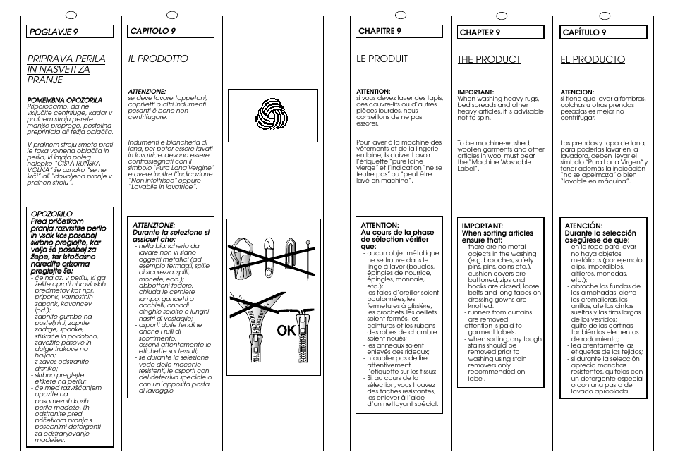 Il prodotto, Le produit, The product | El producto, Priprava perila in nasveti za pranje | Candy CG 644 T User Manual | Page 19 / 33