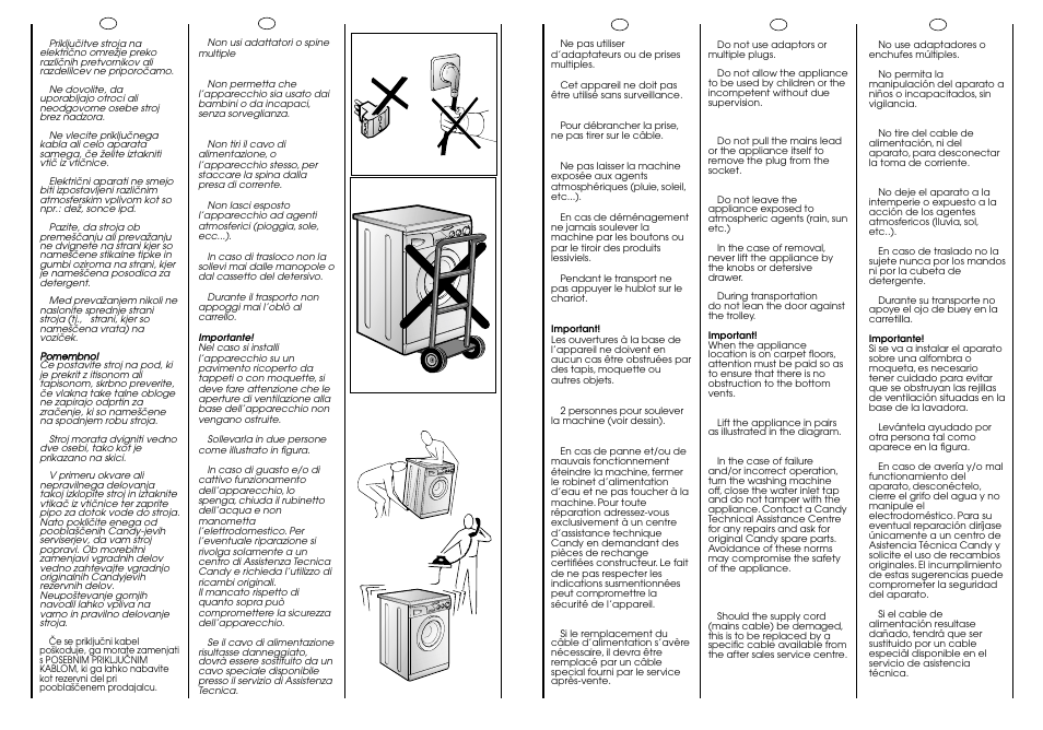 Candy CG 644 T User Manual | Page 7 / 33