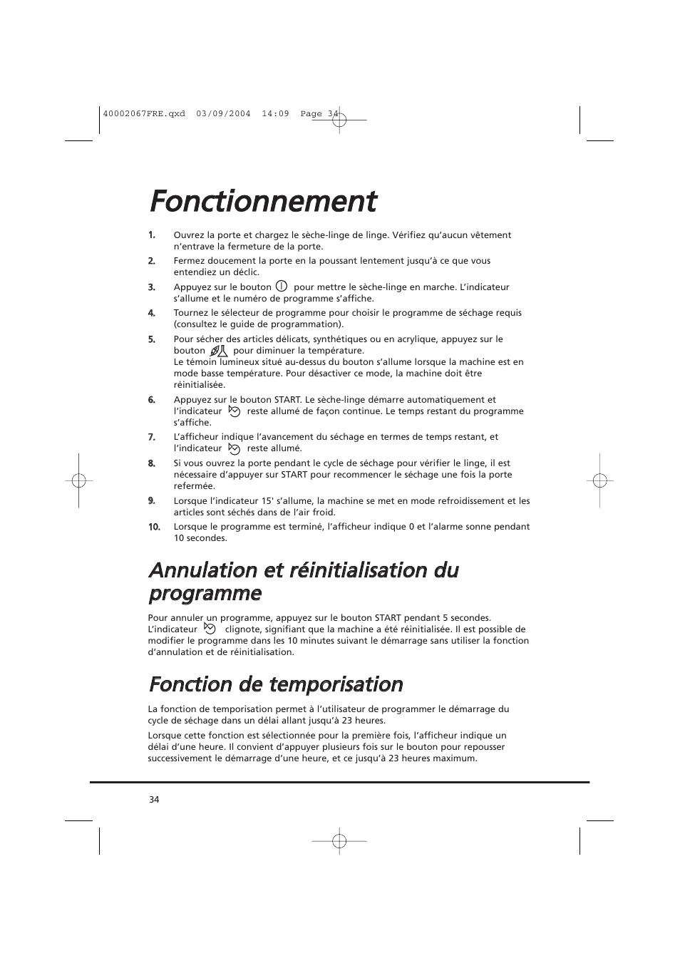 Ffo on nccttiio on nn ne em me en ntt | Candy AB CDC 779 XT - 88 SY User Manual | Page 34 / 76