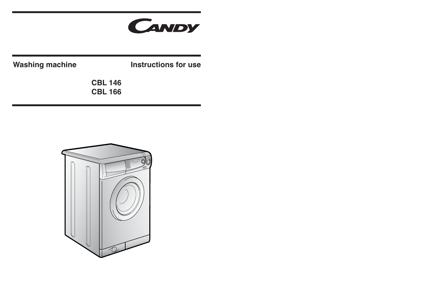 Candy LBCBL 166 UK User Manual | 17 pages