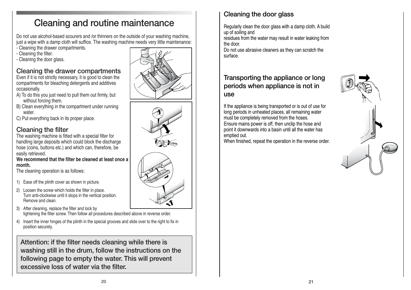 Cleaning and routine maintenance | Candy LBCBL 166 UK User Manual | Page 11 / 17