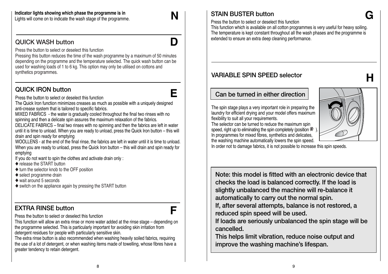 Hg f e d | Candy LBCBL 166 UK User Manual | Page 5 / 17