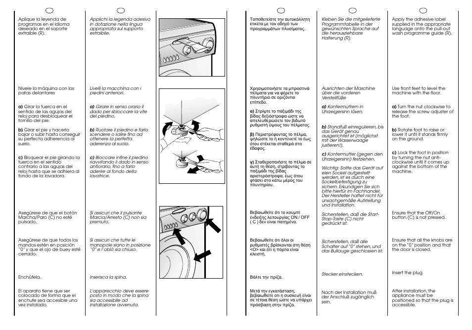 Ab c | Candy CG 434 User Manual | Page 11 / 33