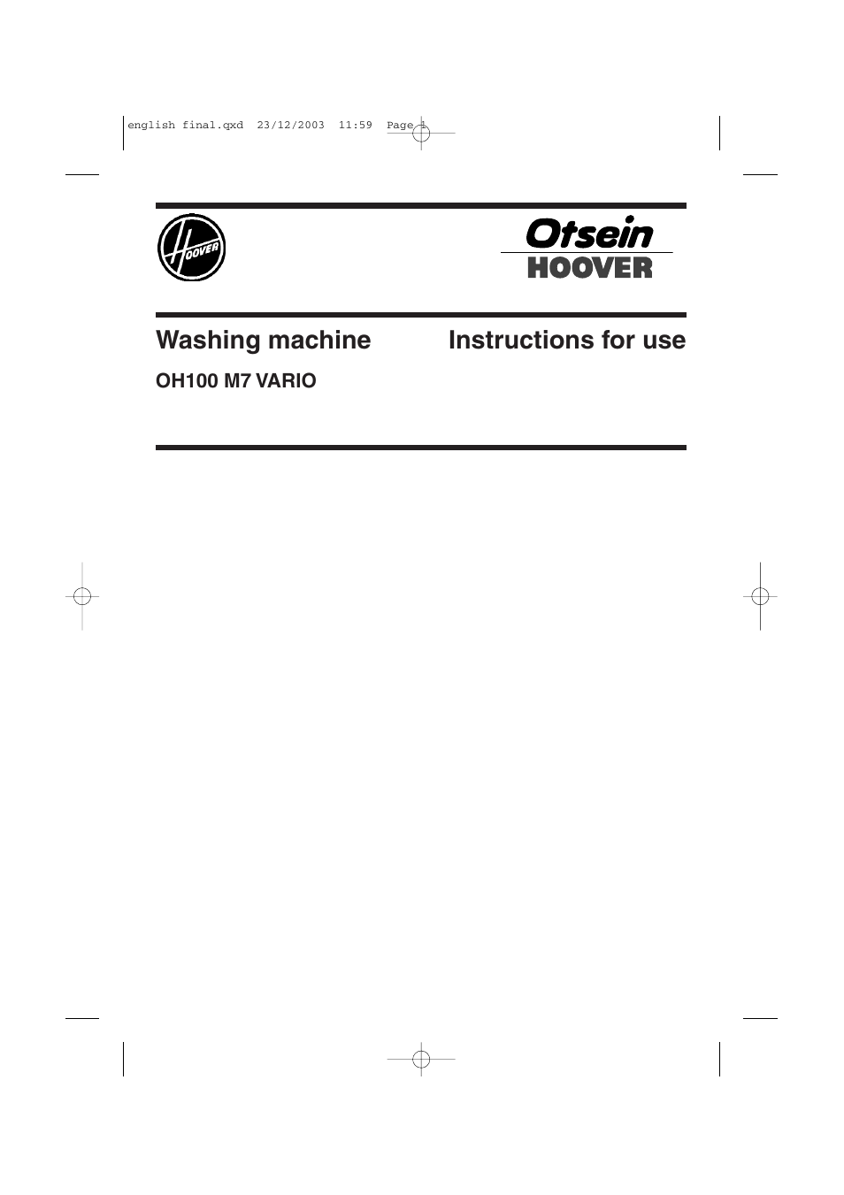 Candy LMOH VARIO 7 User Manual | 120 pages