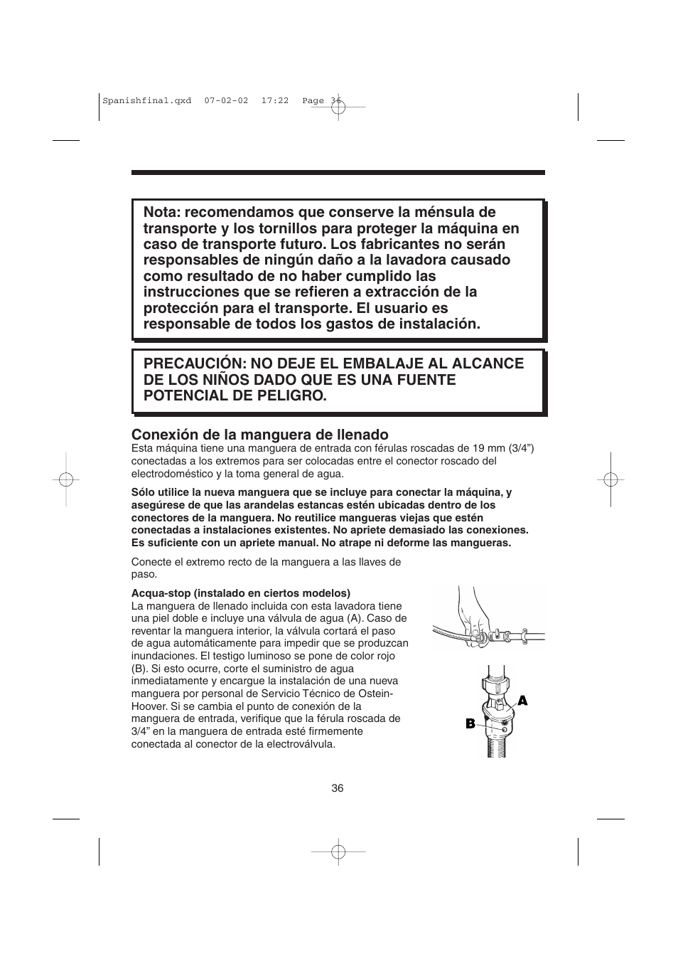 Candy LMOH VARIO 7 User Manual | Page 36 / 120