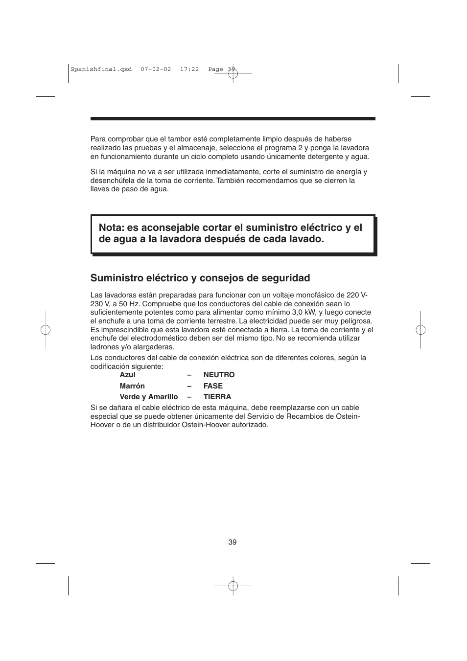 Candy LMOH VARIO 7 User Manual | Page 39 / 120