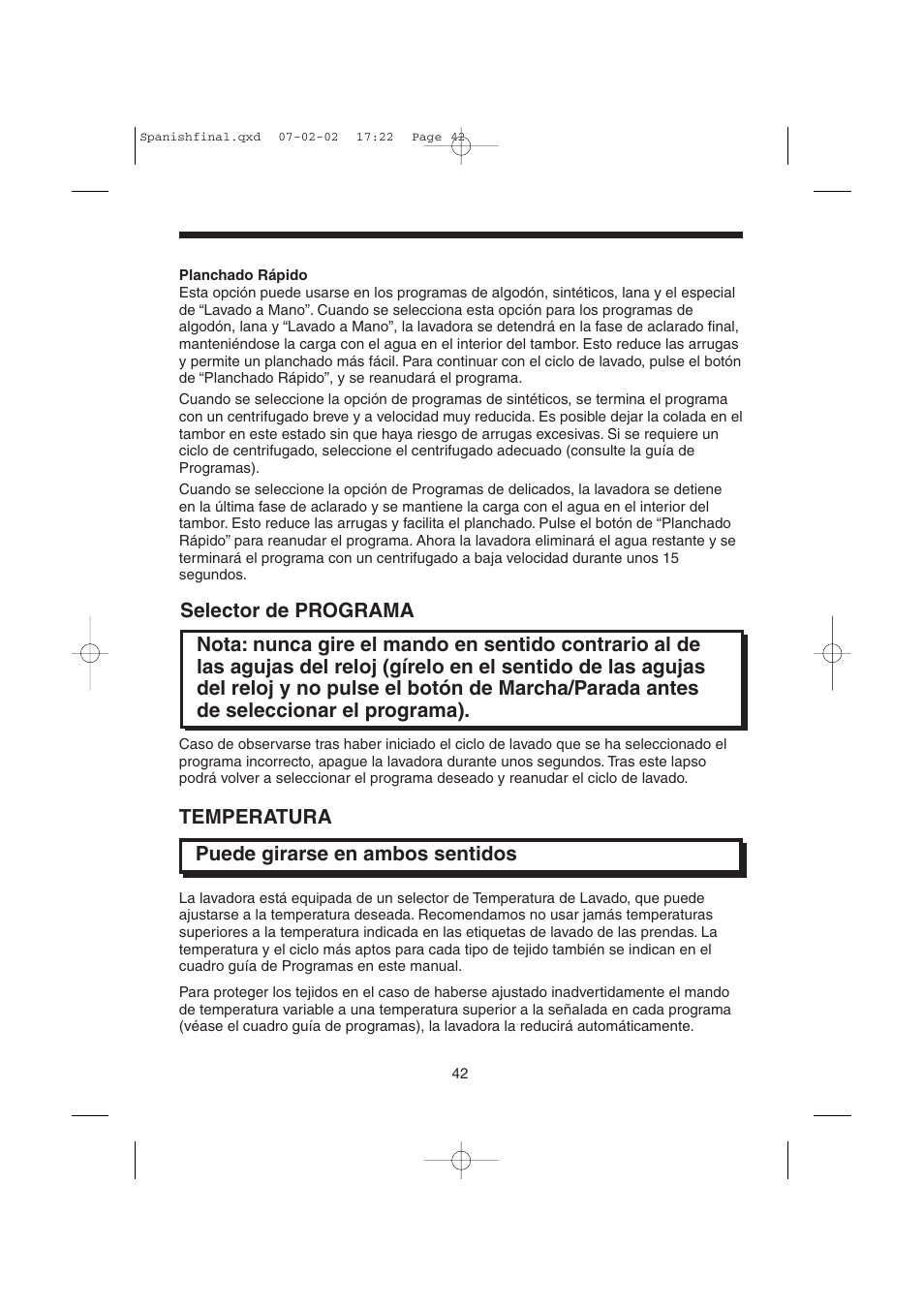 Temperatura | Candy LMOH VARIO 7 User Manual | Page 42 / 120