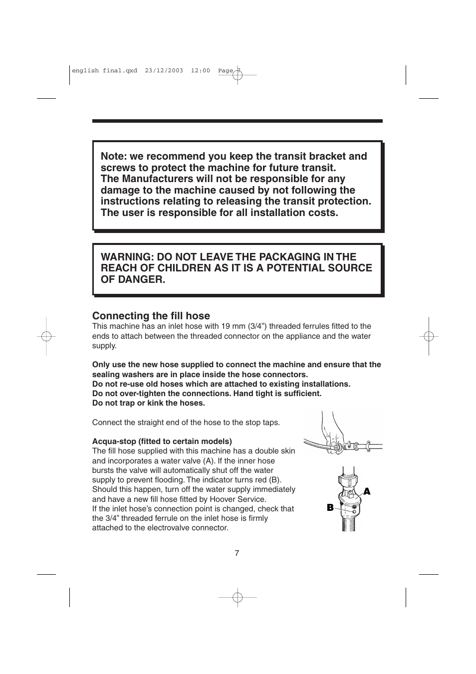 Candy LMOH VARIO 7 User Manual | Page 7 / 120
