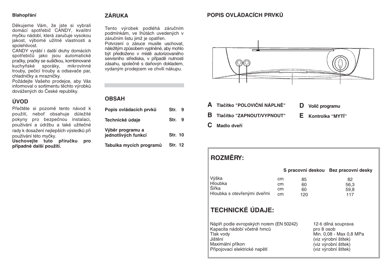 Candy CD 112 - 41 S User Manual | Page 5 / 17