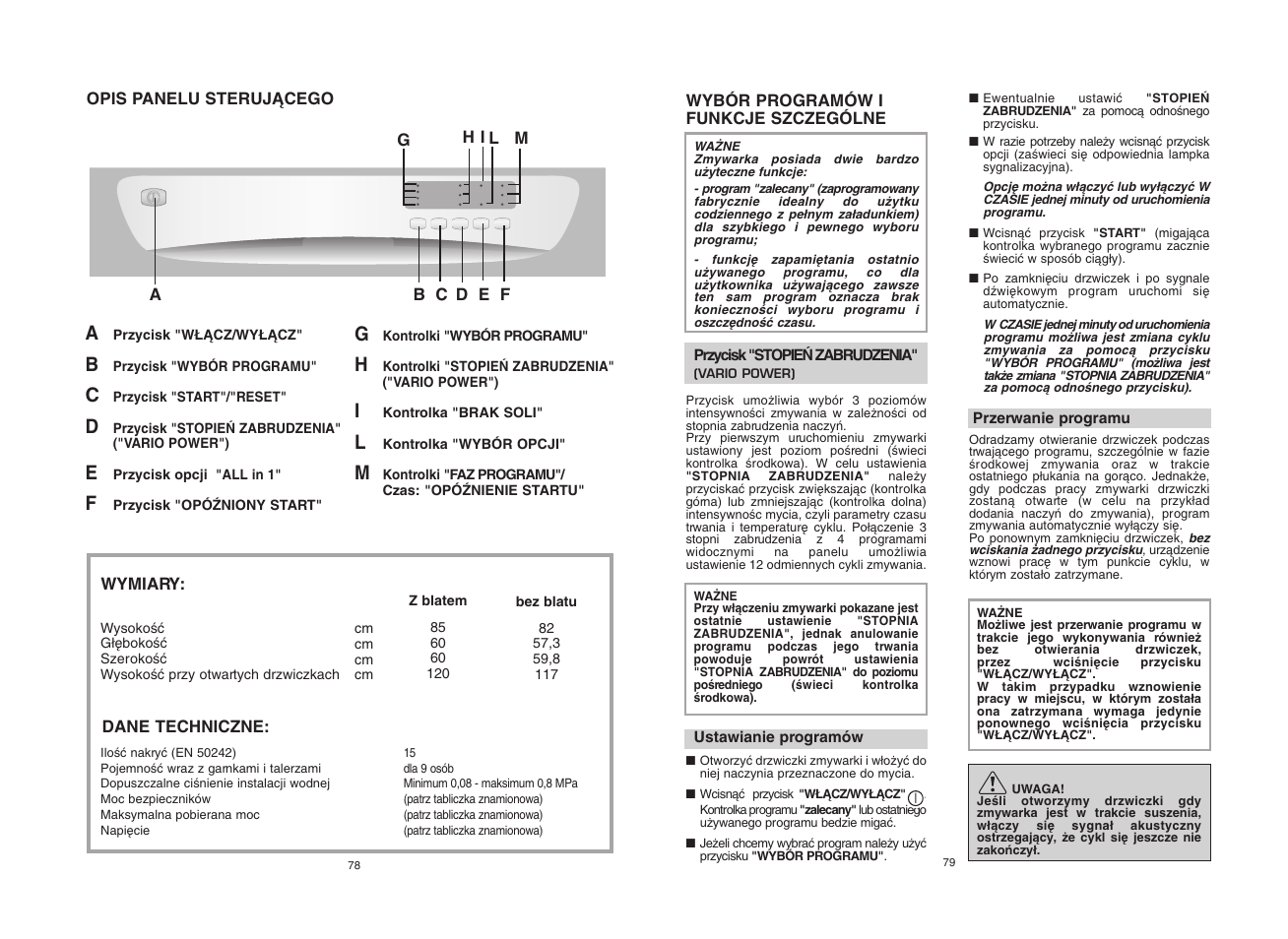 Candy CDF8 615X__1-S User Manual | Page 40 / 73