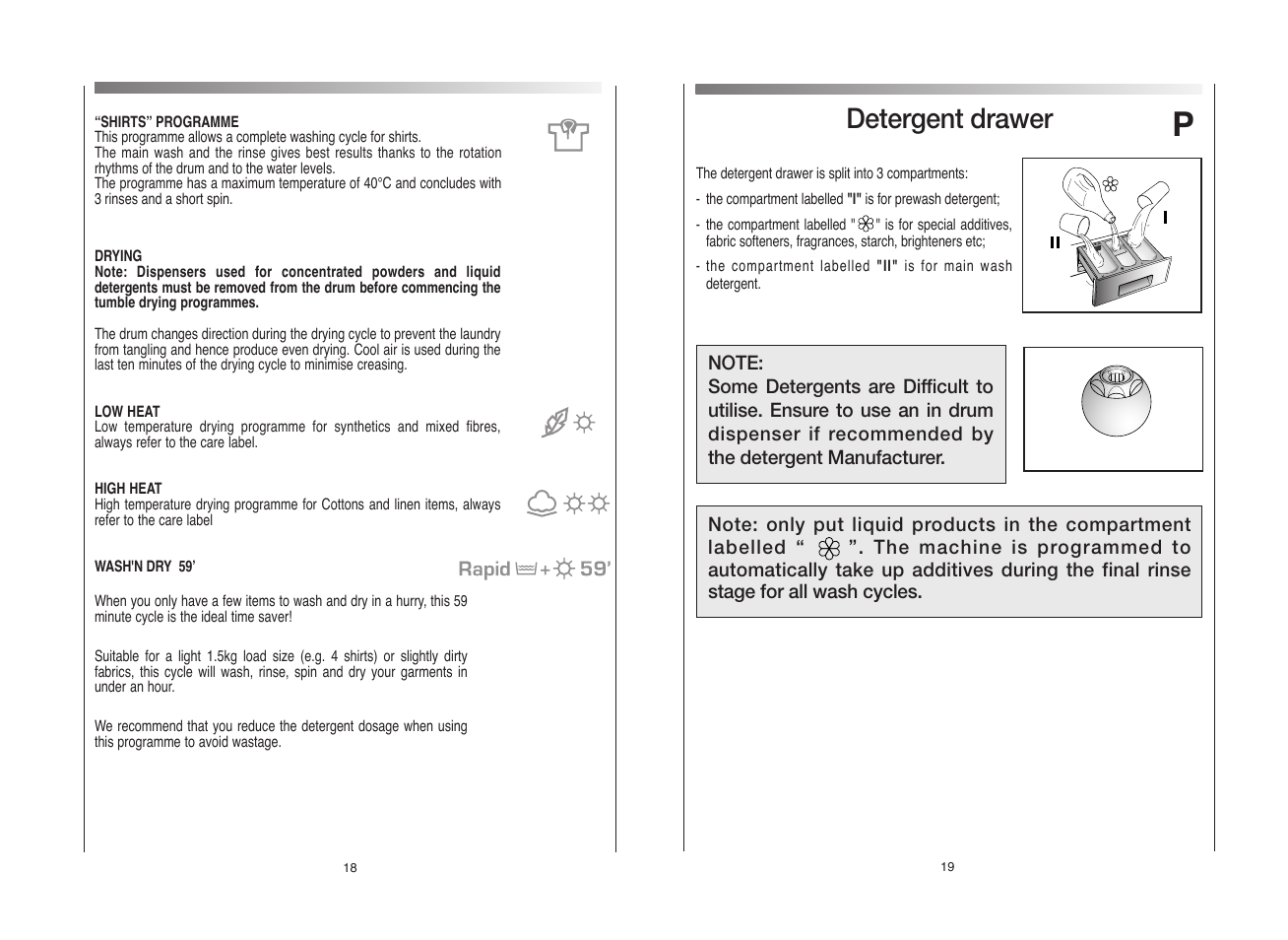 Detergent drawer | Candy CDB 754D__янв.80 User Manual | Page 10 / 21