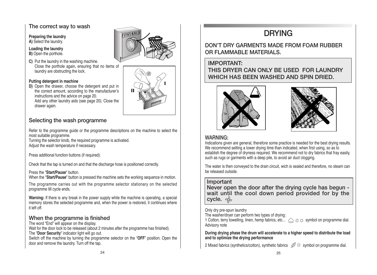 Drying | Candy CDB 754D__янв.80 User Manual | Page 13 / 21