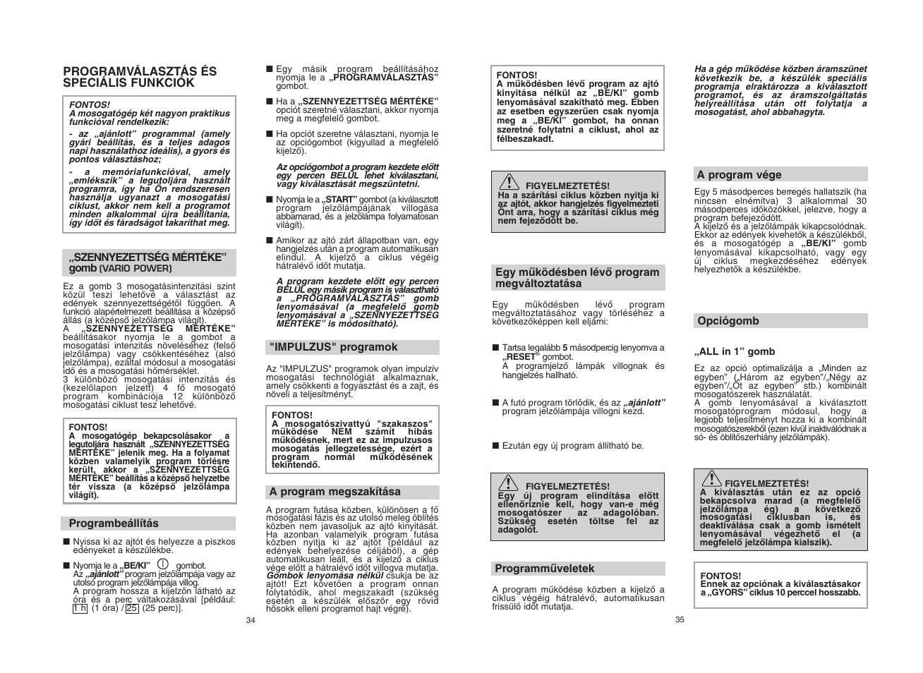 Candy CDF8 72E10L-S User Manual | Page 18 / 37