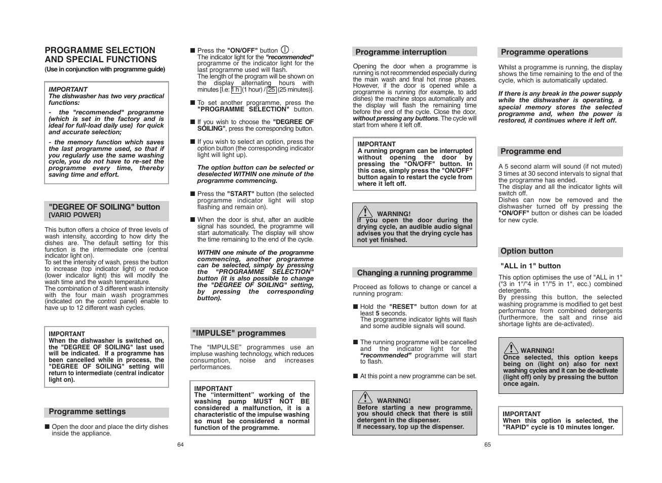 Candy CDF8 72E10L-S User Manual | Page 33 / 37