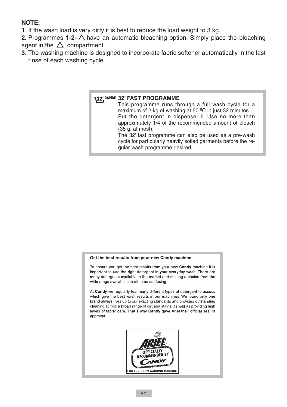 Candy LB CTE 104 SY User Manual | Page 12 / 12