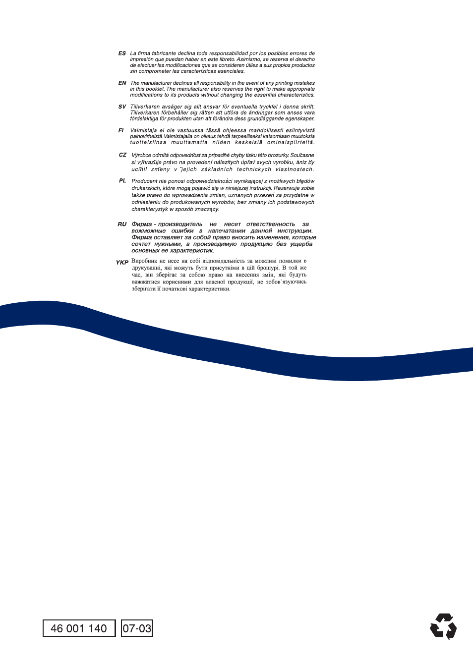 Candy LB CTS 80 SY User Manual | Page 14 / 14