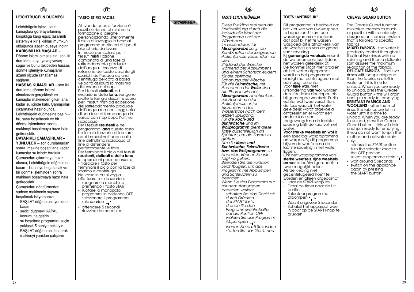 Candy CBL130DE User Manual | Page 15 / 37