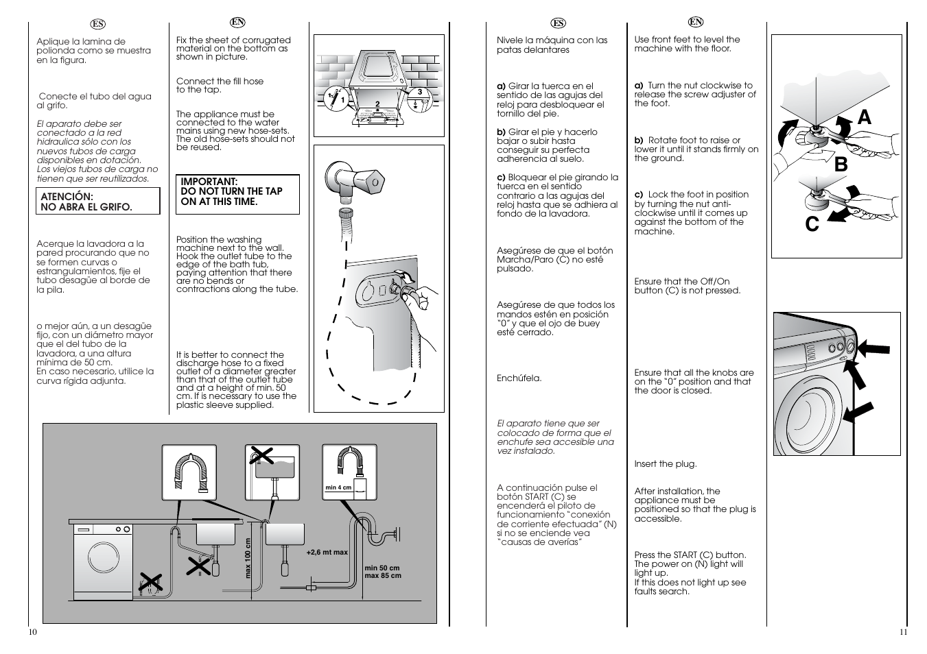 Ab c | Candy CBE 1025 TS5 ES User Manual | Page 6 / 17